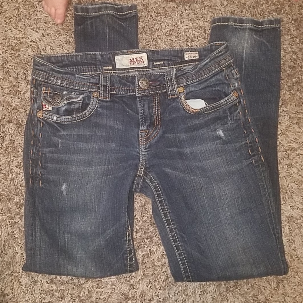 MKE Denim dark wash skinny jeans